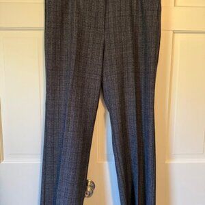 Dress Barn Gray Plaid Straight-Leg Trousers